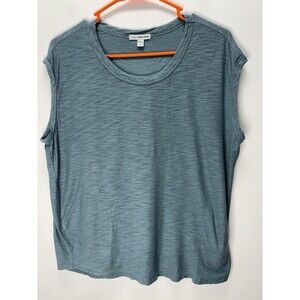 James Perse Womens Tank Tee T-Shirt, Blue  Cotton-modal Sz 3